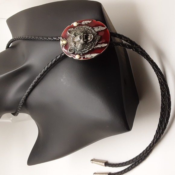 Vintage 1992 Siskiyou Bear Bolo Tie - Picture 4 of 11